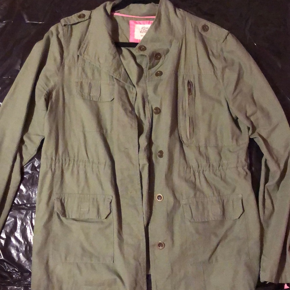 Army Green Lightweight Coat/Cardigan